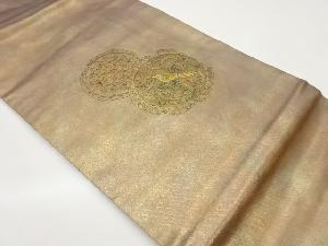 金駒刺繍鳥に唐草・丸文模様名古屋帯